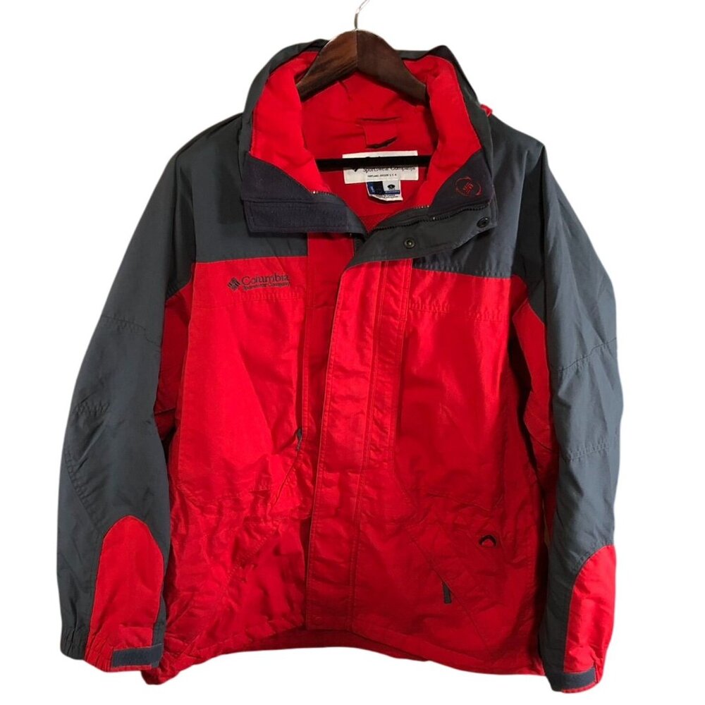 Columbia Men's Interchange Double Whammy Jacket Shell Large Red Full Zip